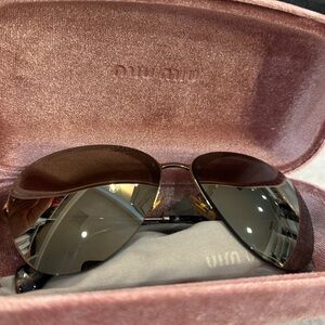Miu Miu mirror sunglasses with case